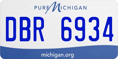 MI license plate DBR6934