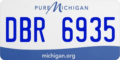 MI license plate DBR6935