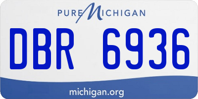 MI license plate DBR6936