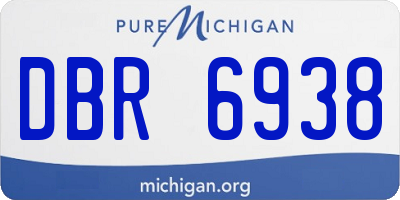 MI license plate DBR6938