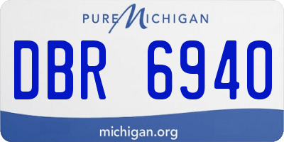 MI license plate DBR6940