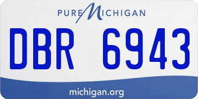 MI license plate DBR6943