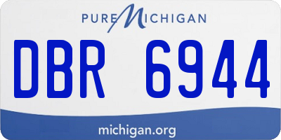 MI license plate DBR6944
