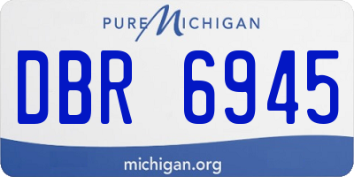 MI license plate DBR6945