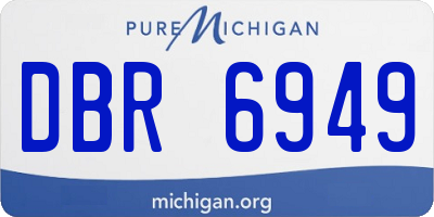 MI license plate DBR6949