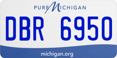 MI license plate DBR6950