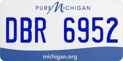MI license plate DBR6952