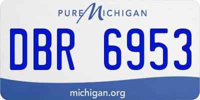 MI license plate DBR6953