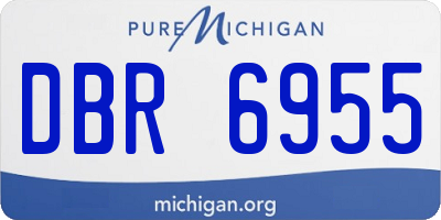 MI license plate DBR6955