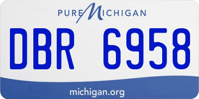 MI license plate DBR6958