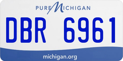 MI license plate DBR6961
