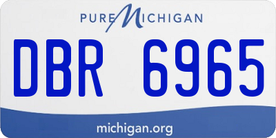 MI license plate DBR6965