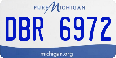 MI license plate DBR6972
