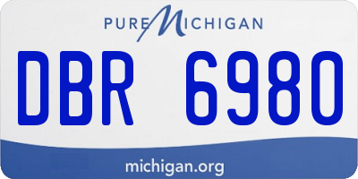 MI license plate DBR6980