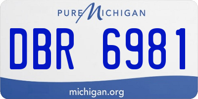 MI license plate DBR6981