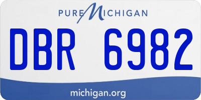 MI license plate DBR6982