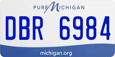 MI license plate DBR6984