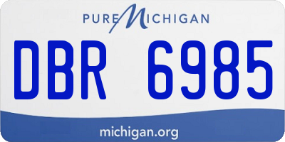 MI license plate DBR6985