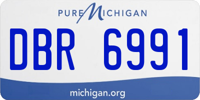 MI license plate DBR6991