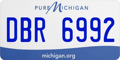 MI license plate DBR6992
