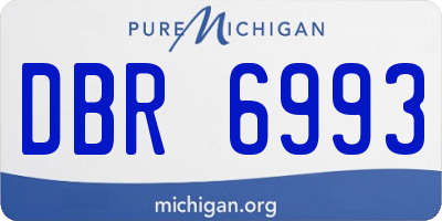 MI license plate DBR6993