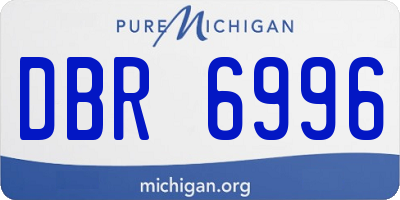 MI license plate DBR6996