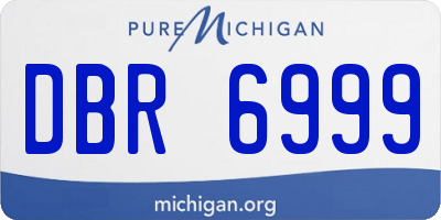 MI license plate DBR6999