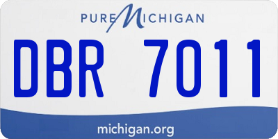 MI license plate DBR7011