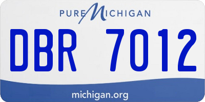 MI license plate DBR7012