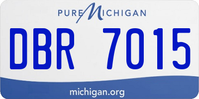 MI license plate DBR7015