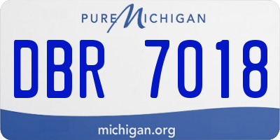 MI license plate DBR7018