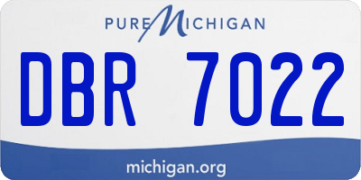 MI license plate DBR7022