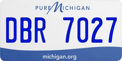 MI license plate DBR7027