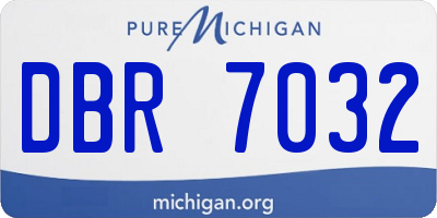 MI license plate DBR7032