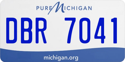 MI license plate DBR7041