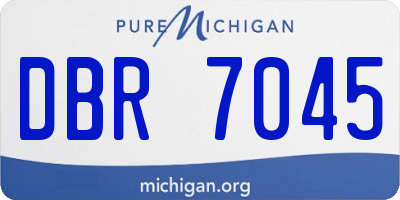 MI license plate DBR7045