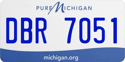 MI license plate DBR7051