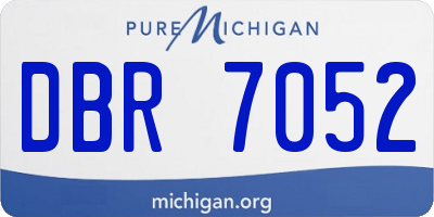 MI license plate DBR7052
