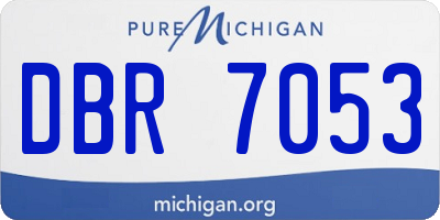 MI license plate DBR7053