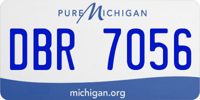 MI license plate DBR7056