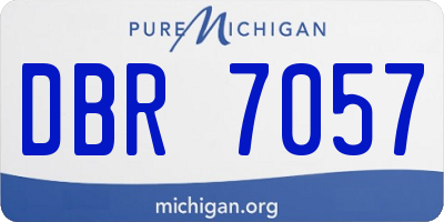 MI license plate DBR7057