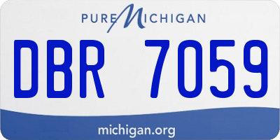 MI license plate DBR7059