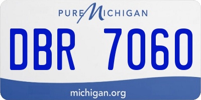 MI license plate DBR7060