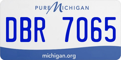 MI license plate DBR7065