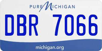 MI license plate DBR7066