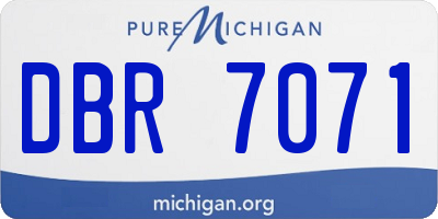 MI license plate DBR7071