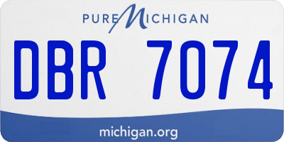 MI license plate DBR7074