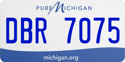 MI license plate DBR7075
