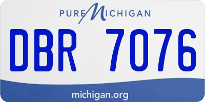 MI license plate DBR7076