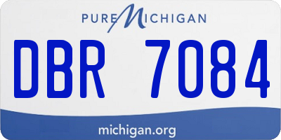 MI license plate DBR7084